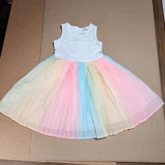 Rare Editions Rainbow Layer Bottom Dress 5 - Picture 1 of 5